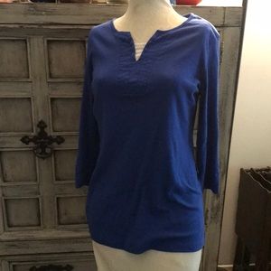 3/4 Sleeve Blue Karen Scott Top